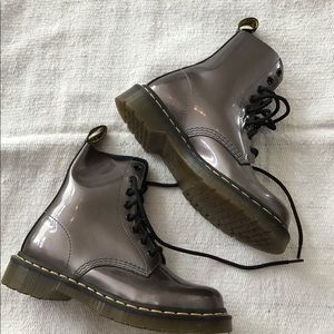 Women’s Metallic Silver/ Pewter Doc Martens